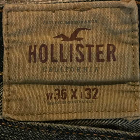 HOLLISTER®️🦜 Distressed Ripped Men’s Jean 36W x 34L ⚜️🤖VINTAGE STYLE🤖⚜️ - Picture 10 of 16